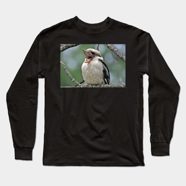 Laughing Kookaburra Long Sleeve T-Shirt by kathiemt